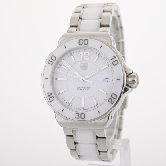TAG Heuer Formula 1 WAH1211 White Dial Ceramic Steel 37mm Women's Watch - Picture 4 of 6